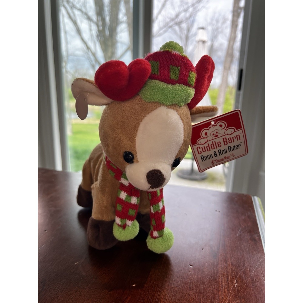 Animated Musical Walking Dancing Reindeer Christmas Holiday Bell Hat Scarf NWT
